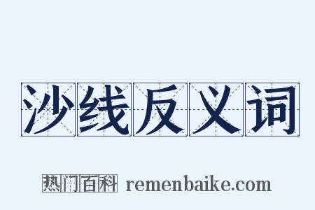 沙线反义词是什么意思的图片